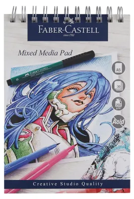 Obrázek produktu pro Faber-Castell Kreativní studio, blok pro smíšené techniky, formát A5, 250 g/m², obsahuje 30 listů