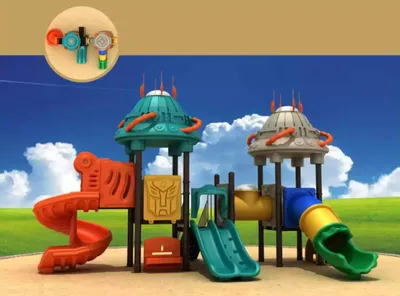 Produktbild von Outdoor Roboterstil Kunststoffeturm Spielplatz im Unterhaltung für Kinder