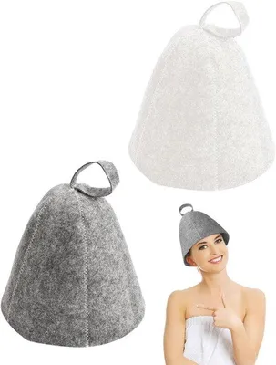 Obrázek produktu pro Felt sauna klobouk 2 kusy, komfortní a dýchavá sauna klobouk pro optimální ochranu