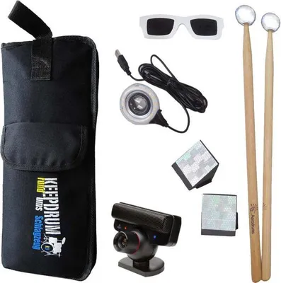 Zdjęcie produktu dla Aerodrums Air-Drumming z kamerą PS3 i pokrowcem Keepdrum SB-01