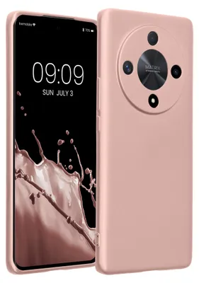 Produktbild von kwmobile Handyhülle für HONOR Magic6 Lite / X9b Hülle - Silikon Case metallisch schimmernd - Schutzhülle Cover - Metallic Rosegold