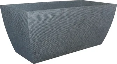 Produktbild von Pflanzkübel geli Rillen Kunststoff 80 x 40 x 34 cm grau