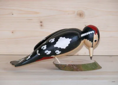 Produktbild von Ganzjahresdekoration Holzvogel Buntspecht Höhe 18cm