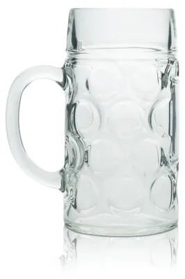 Produktbild von Bierglas Maßkrug Bierkrug 1L Humpen Seidel Gläser Henkelkrug Blanko Ohne Logo