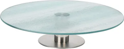 Produktbild von Excellent Houseware Tortenständer, Glas/Edelstahl, 30x7 cm, transparent/silber