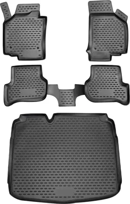 Zdjęcie produktu dla Zestaw dywaników podłogowych i wykładziny bagażnika do Seat Leon 2005-2012 hatchback TPE czarny