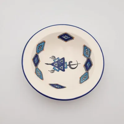 Image de Assiette Tebsi Sahel bleu - D 23 cm