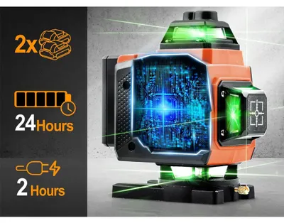 Produktbild von 4D-Selbstnivellierendes Kreuzlinienlaser-Nivellierset, 16 Linien