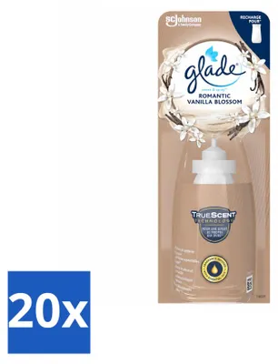 Immagine prodotto di 20 ricariche Glade Sense & Spray, profumo Romantic Vanilleblüte, 18 ml ciascuna, confezione  da 20 pezzi