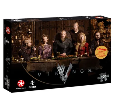 Image de Puzzle Vikings La cour de Ragnar Vikings fan articles 500 pièces 48 x 34 cm