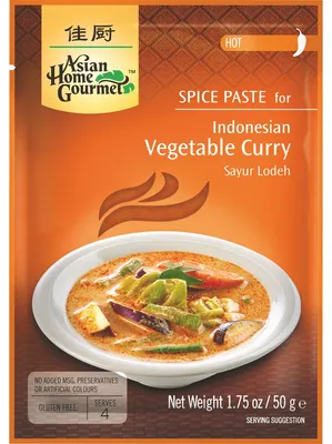 Obrázek produktu pro Asian Home Gourmet kořenící pasta na indonéské zeleninové kari 50g
