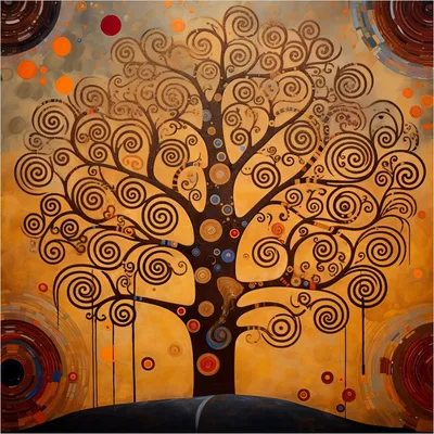 Produktbild von Wallario Premium Glasbild, freischwebende Optik, kräftige Farben, Größe 50 x 50 cm Motiv Baum des Lebens