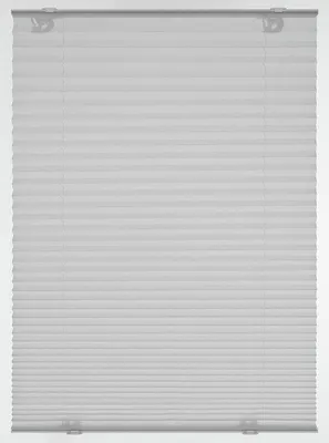 Zdjęcie produktu dla Szara plisowana zasłona 95 x 100 cm z przyssawkami