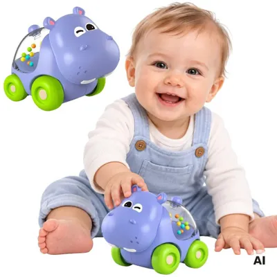 Productafbeelding van Woopie Babyrammelaar Autovoertuig Hippo