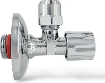 Produktbild von Eckventil selbstdichtend, 1/2 Zoll x 3/8 Zoll mit 10 mm Quetschverschraubung
