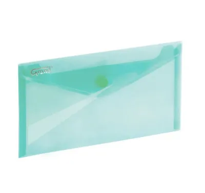 Zdjęcie produktu dla Koperta na zatrzask 225x124mm zielona GRAND