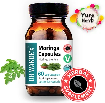Produktbild von DR WAKDE'S Moringa Kapseln (Moringa oleifera) | 60 Vegi Caps | Ayurveda-Supplement | Vegan | 100% Kräuter | Mengenrabatte | Am selben Tag Versand
