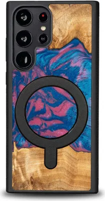 Produktbild von Holzhülle für Galaxy S23 Ultra, Bewood Unique Neons Vegas für MagSafe