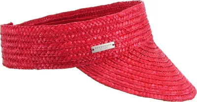 Seeberger Strohborte Schirm Visor in rot