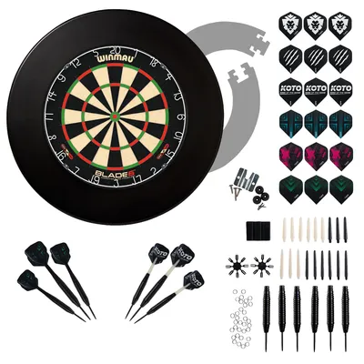 Produktbild von Winmau Blade 6 + Surround + KOTO Accessory Kit Steeltip Black (90 Teile)