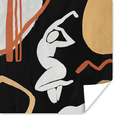 Produktbild von MuchoWow® Poster Frau - Figur - Abstrakt 50x50 cm - Wohnzimmerdekoration