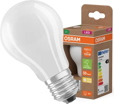 Zdjęcie produktu dla OSRAM LED Filament Birne ULTRA EFF. E27 7,2W 470 lm 3.000K matt 351841 4099854236877
