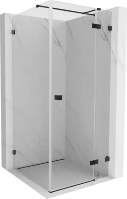 Immagine prodotto di Mexen Lunar T cabina doccia con porta a battente destra 120 x 120 cm, trasparente, nera - 834T-120-120-70-00-P