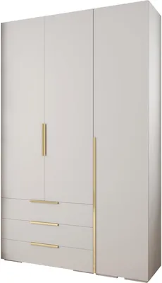 Produktbild von MEBLE KRYSPOL Inova 1 Möbelset Garderobe, 236,7x150x47cm - Weiß, Gold