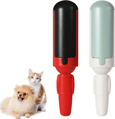Produktbild von Tierhaar-Fusselrolle, 2er-Pack, Blaudonau Tierhaarentferner, wiederverwendbare Fusselrolle, Fusselbš¹rste, Tierhaar-Fusselrolle, Fusselentferner, Tierhaarentferner (rot)