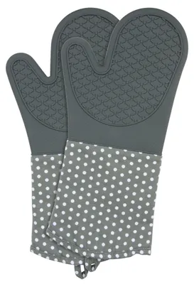 Immagine prodotto di WENKO guanti per pentole in silicone grigio set 1 paio di guanti per pentole protezione termica