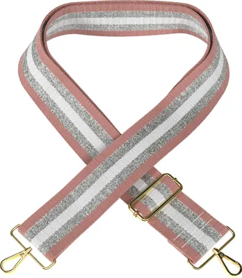 Produktbild von EAZY CASE - Verstellbarer Taschengurt, Ersatz Schultergurt für Handtaschen, Schulterriemen für Umhängetaschen, breiter Taschenriemen mit Karabiner Gold, DIY Taschenband in Rosa