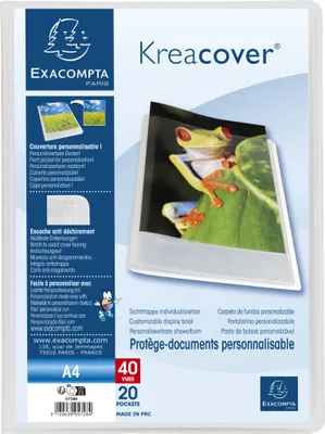 Produktbild von Exacompta 20x Sichtmappe PP 500µ + 20 Hüllen Kreacover , A4, Transparent, 5728E