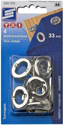Obrázok produktu pre Otočte spony. 33 mm. 4 kusy v blistri