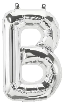 Image de Ballon en plastique lettre B, argent, env. 100 cm