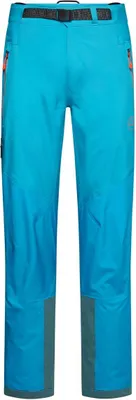 Hardshellhose in leuchtendem Blau mit grauen Akzenten; Modell "Alpine Guide GTX Pant M" von La Sportiva.