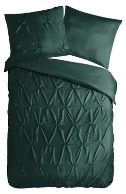 Productafbeelding van Pure Dekbedovertrek Micropercal Elegance - dark green 140x200/220cm