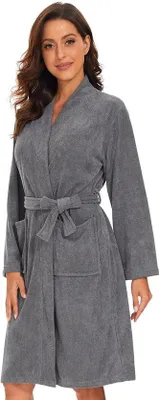 Produktbild von Dünne Damen-Badetasche, Grau, Knielang, Sauna
