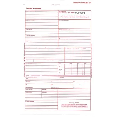 Obrázek produktu pro 9598 - CMR - A4, 3 listy, propisovací, vnitro.nákl.list