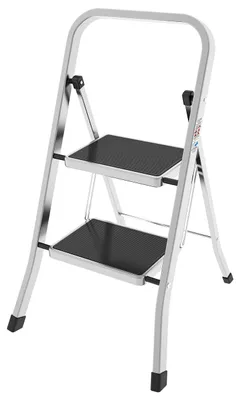 Alu-Klapptritt, 2 Stufen, rutschfest, 150 kg