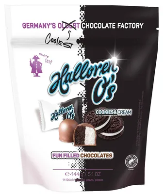 Produktbild von Halloren O's Cookies & Cream 144g