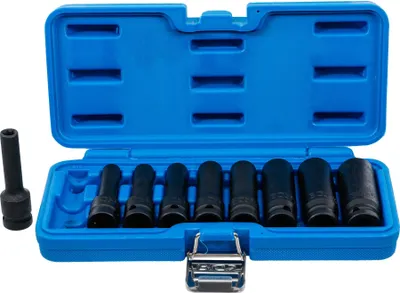 Immagine prodotto di BGS 5204 Set di chiavi a bussola con profilo E, profondo | azionamento quadrato 12,5 mm (1/2") | SW E10 - E24 | 9 pz.