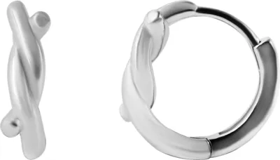 Produktbild von 925/- Echt Silber Klappcreolen "Brea", 925/rhodiniert