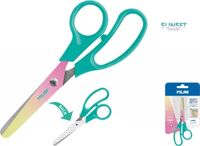 Produktbild von Schulschere Milan BASIC SUNSET, grün, 1 Stück