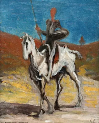 Obrázok produktu pre Honoré Daumier Art Print Obraz - Don Quijote a Sancho Panza, 1868 (50 x 40 cm)