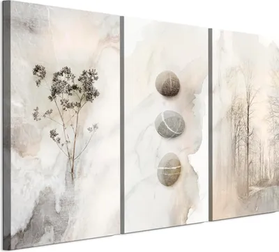 Image de LUMASOUL Tableau sur toile, motif nature, tableaux muraux cadre bois, Tableau Mural pour Salon & Chambre, 90x60 cm moderne
