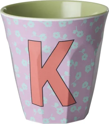 Produktbild von Rice Melamin Becher Medium Buchstaben Blumen K