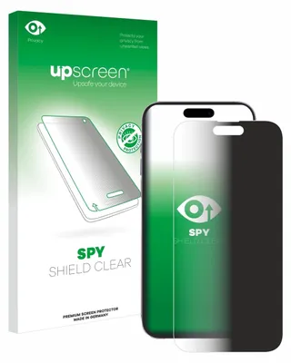 A product box and a screen protector for a smartphone are shown.