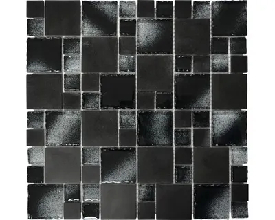 Produktbild von Glasmosaik XCM MC709 30x30 cm schwarz
