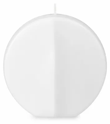 Produktbild von Formenkerze Scheibe (abgeflacht) Weiß 17 x 17,5 x 3,5 cm
