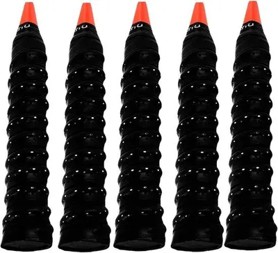 Productafbeelding van Antislip gripband overgrip, 5 stuks - EVA-schuimstrips voor tennis- en squashrackets - Zwart
